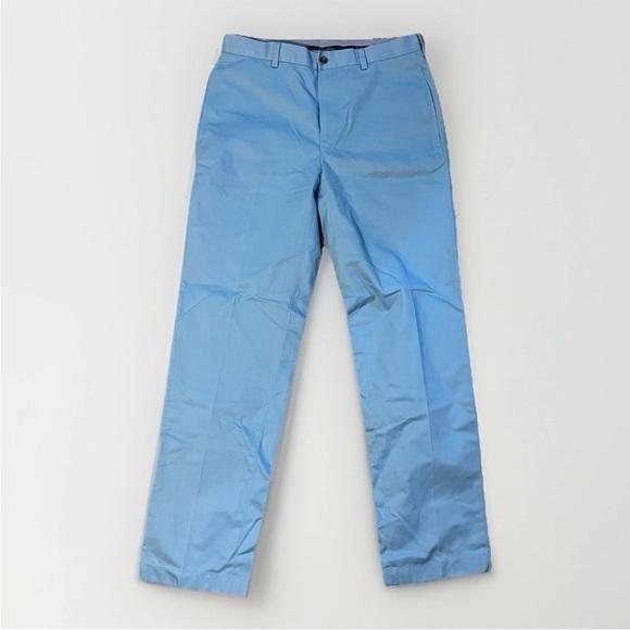 Brooks Brothers Light Weight Advantage Chino Clark Pants Mens‎ 32x32 Blue Preppy - Picture 1 of 9